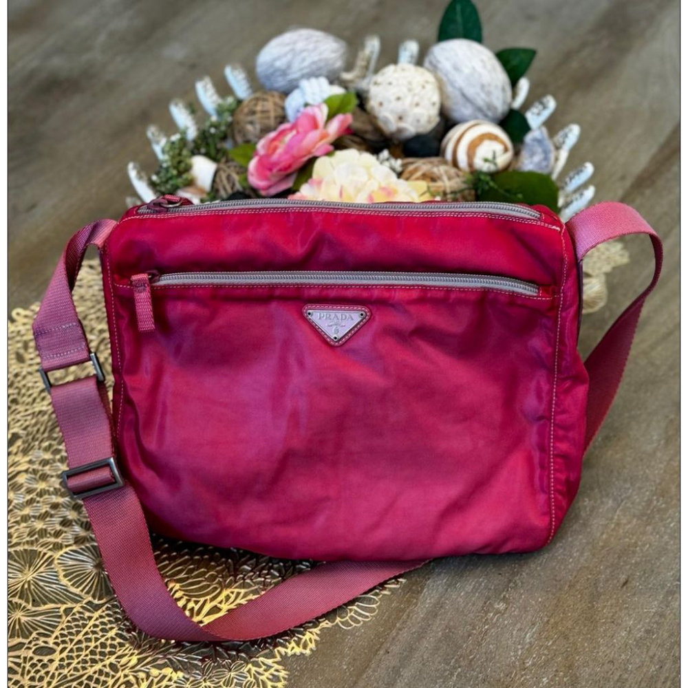 Authentic Prada Rose Pink Crossbody Bag Nylon